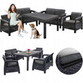 Keter Corfu Fiesta Graphite Garden Furniture Set with Cushions
