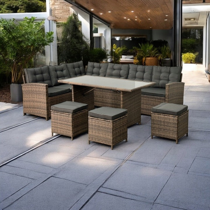 Tarifa Technorattan Garden Lounge Set Available in Four Colours