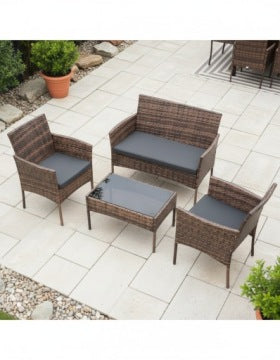 SFS010 Light Brown Technorattan Garden Furniture Set by MTG