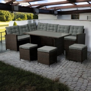 Tarifa Technorattan Garden Lounge Set Available in Four Colours