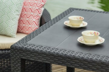 Corciano Anthracite Technorattan King Garden Set for 12 People