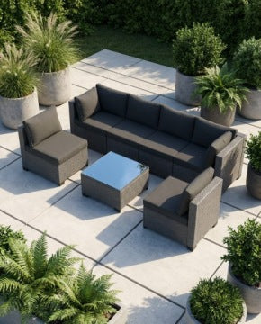 XL2501 Grey Technorattan Garden Corner Set for Terrace
