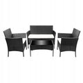 Iso Trade Black Metal Garden Furniture Set, 4 Pieces