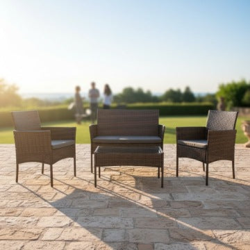 SFS010 Brown Technorattan Garden Furniture Set by MTG