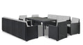 Corciano Anthracite Technorattan King Garden Set for 12 People