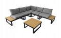 Lisa Grey Six-Person Garden Corner Furniture Set