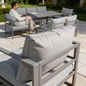 NM-2011 Premium Grey Metal Garden Furniture Set