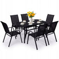 Large Garden Dining Set with Table and Six Chairs for Terrace and Balcony