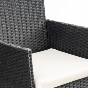 Iso Trade Black Metal Garden Furniture Set, 4 Pieces