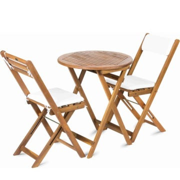 Carol Balcony Set with Chairs, Table and Cushions