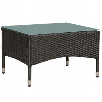 Black Technorattan Garden Furniture Set for Patio and Garden