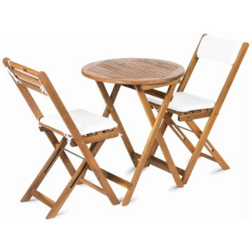 Carol Balcony Set with Chairs, Table and Cushions