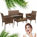 SFS010 Light Brown Technorattan Garden Furniture Set by MTG