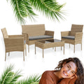 SFS010 Natural Beige Technorattan Garden Furniture Set by MTG