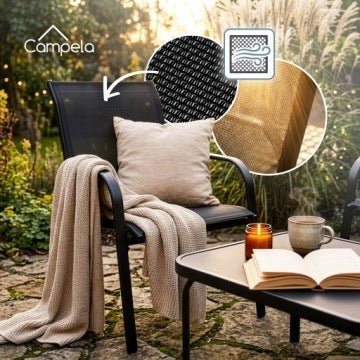 Campela Four-Person Garden Lounge Set with Sofa, Chairs and Table