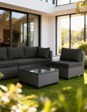 XL2501 Grey Technorattan Garden Corner Set for Terrace