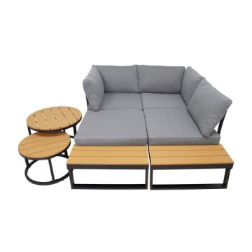 Tola Grey Garden Corner Lounge Set for Terrace